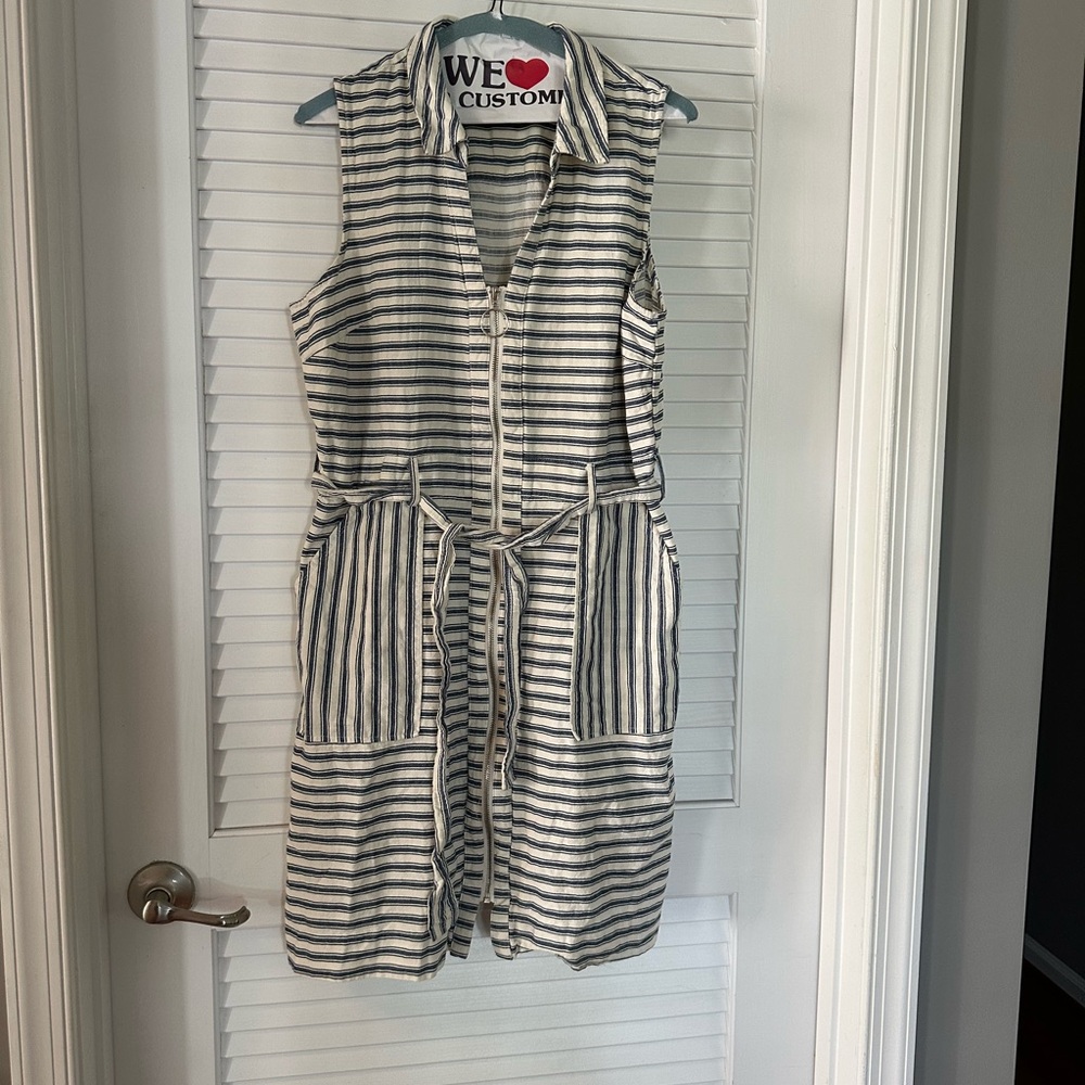 Striped Sleeveless Summer Dress